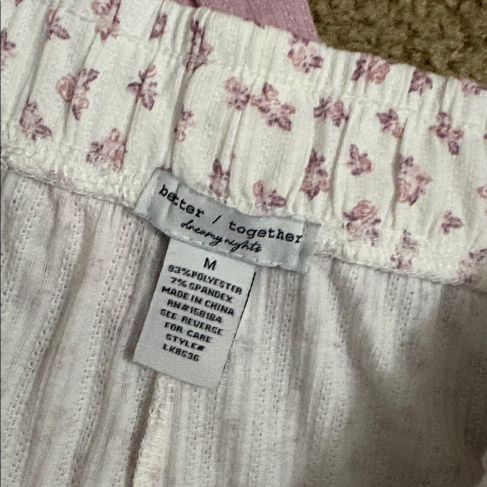 Together Pink and White Floral Sleepwear - Picture 5 of 5